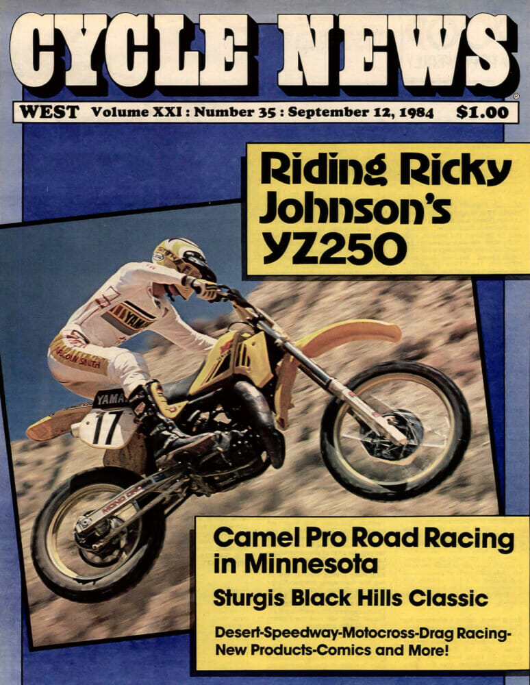 Ricky Johnson on cover of Cycle News