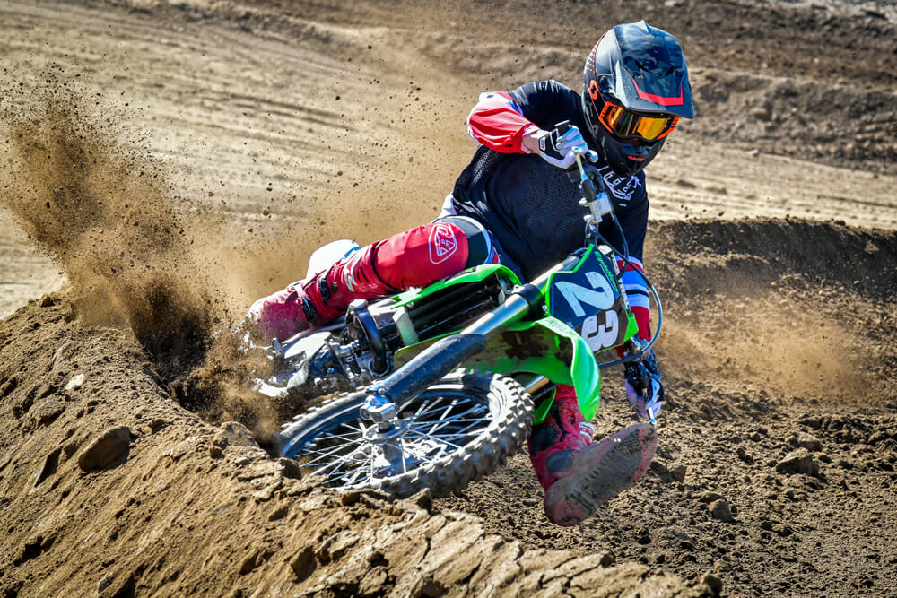 2023 Kawasaki KX250 cornering