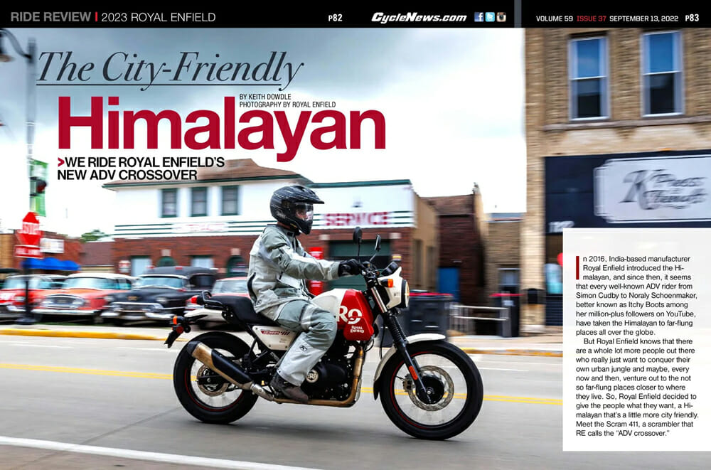Cycle News Magazine 2023 Royal Enfield Scram 411 Review