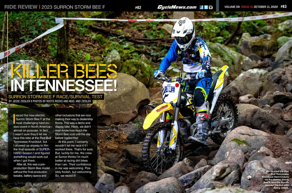 Cycle News 2023 Surron Storm Bee F test