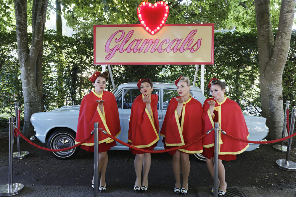 Glamcab girls at 2022 Goodwood Revival