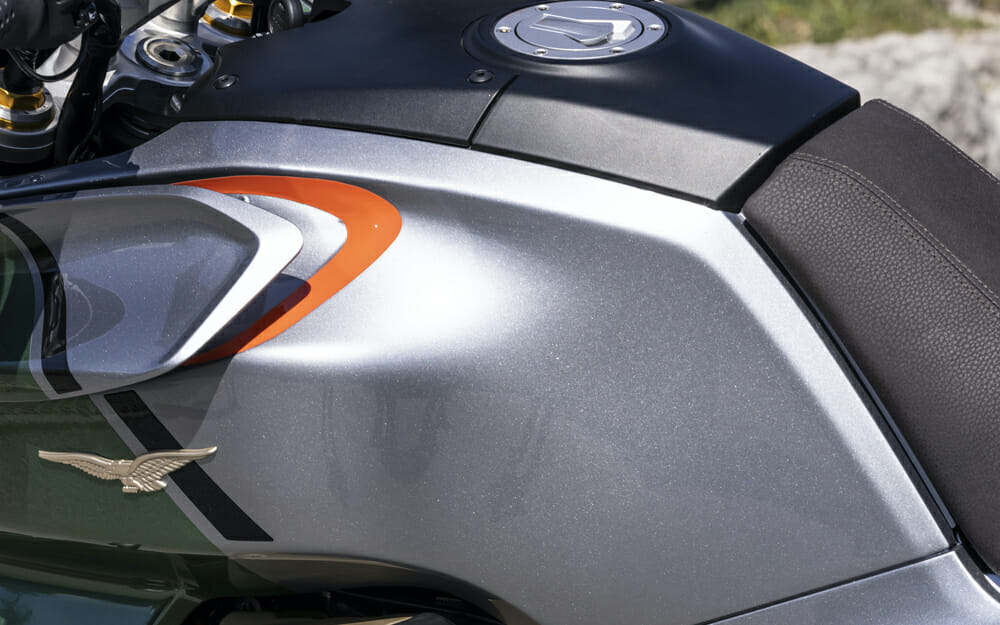 2023 Moto Guzzi V100 Mandello S fuel tank