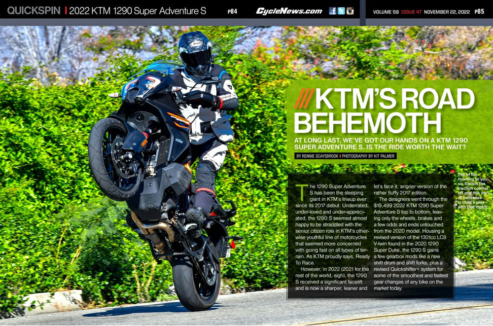KTM 1290 Super Adventure S Review Cycle News