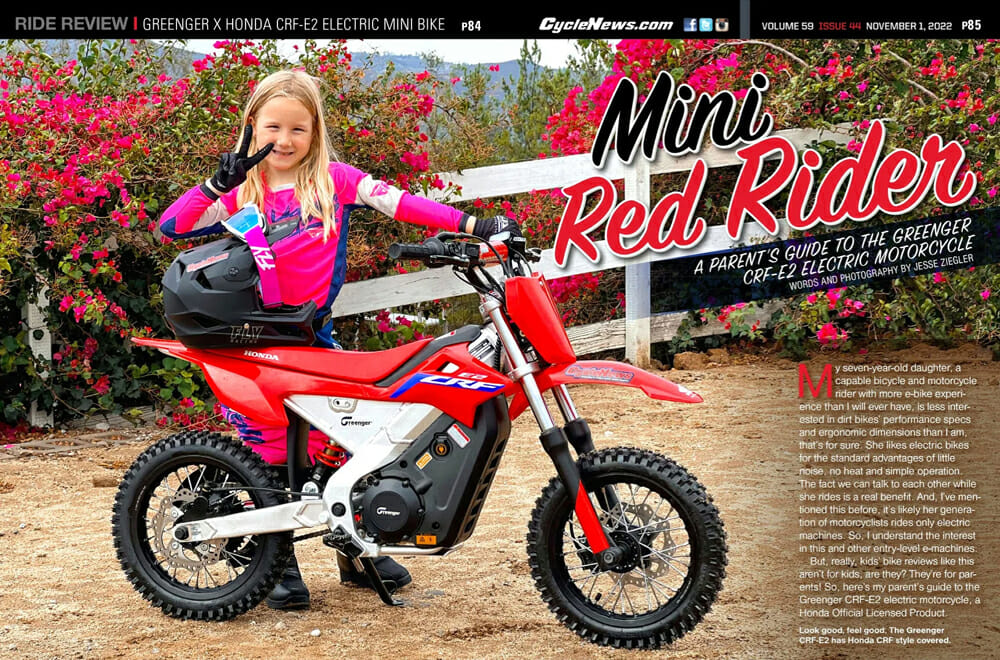 Greenger X Honda CRF-E2 Electric Mini Bike Review