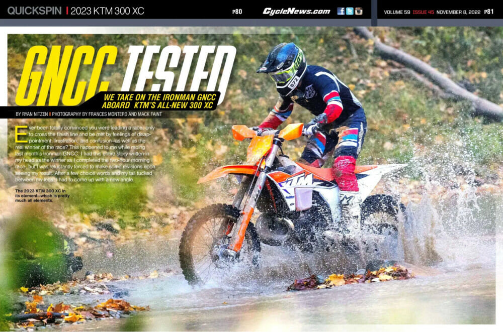 Cycle News Magazine 2023 KTM 300 XC Review