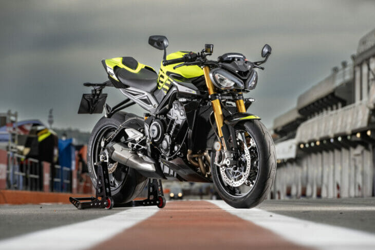 The new Street Triple 765 line-up and the 2022 Triumph Triple Trophy prize are unveiled at the Gran Premio Motul de la Comunitat Valenciana
