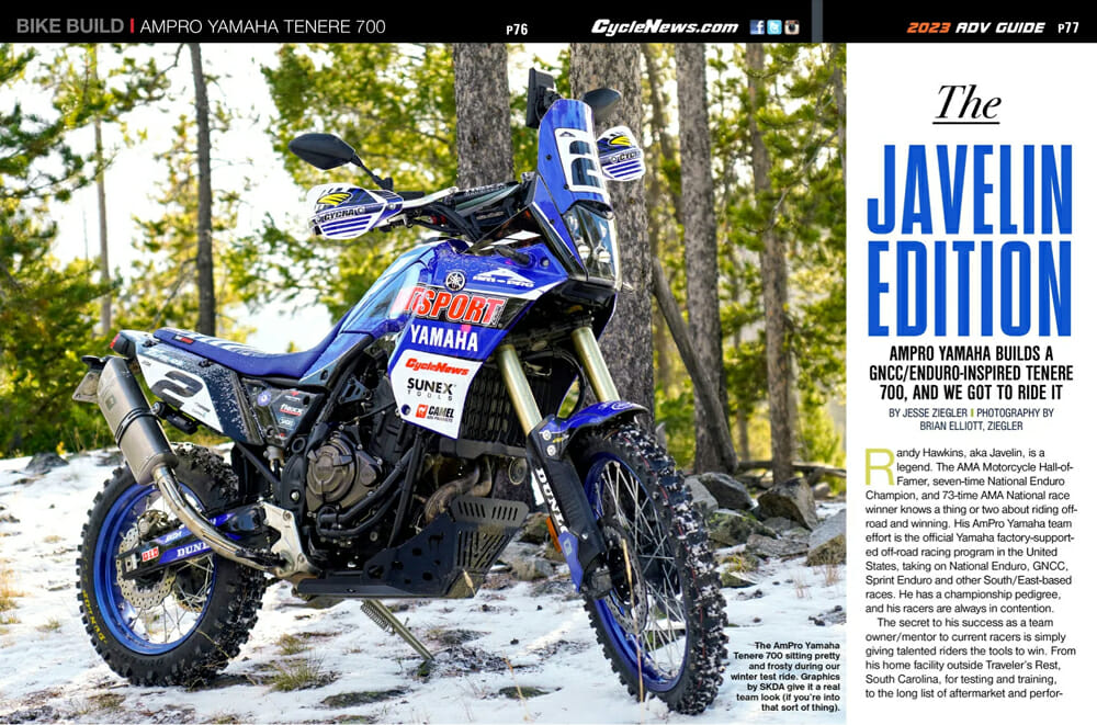 Cycle News AmPro Yamaha Tenere 700 Bike Build