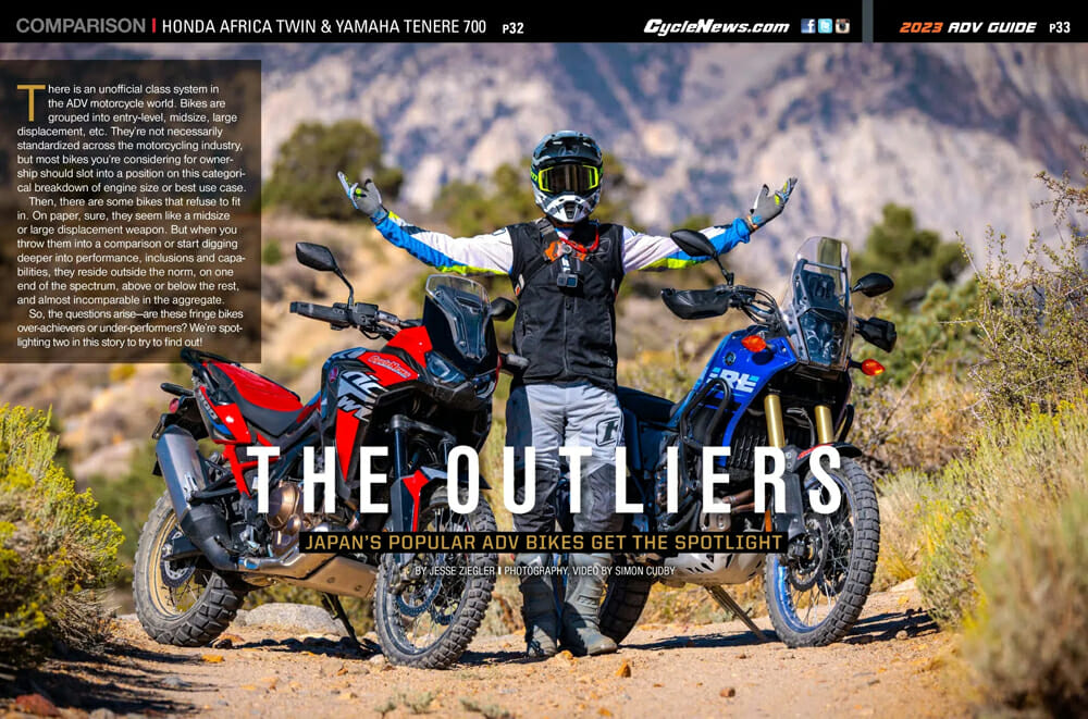 Cycle News Magazine Honda Africa Twin & Yamaha Tenere 700 Comparison