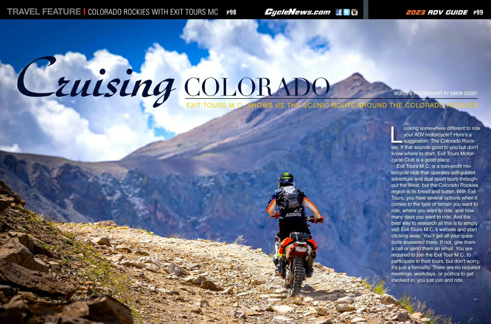 Cycle News Magazine Colorado Travel Feature