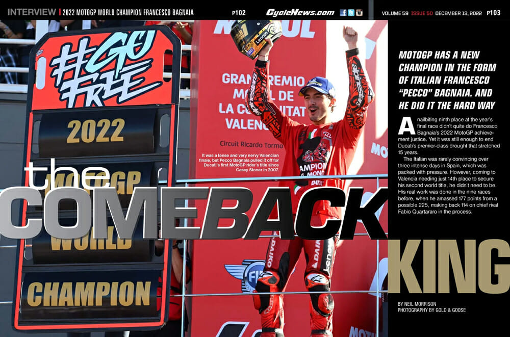 Cycle News Magazine Francesco Bagnaia Interview