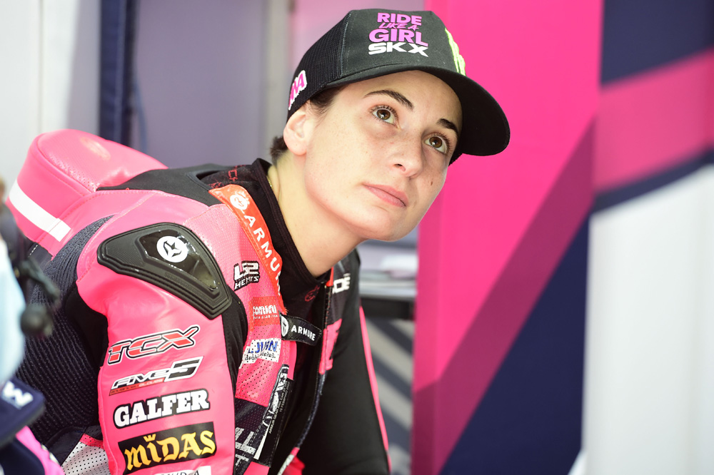Spanish road racer Ana Carrasco