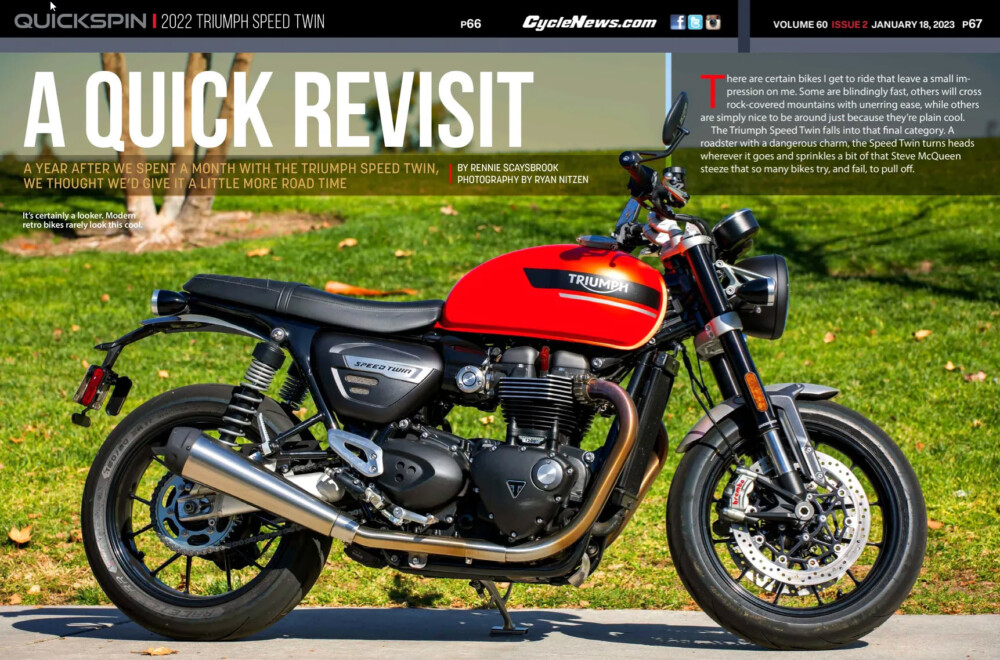Cycle News Magazine 2022 Triumph Speed Twin Review