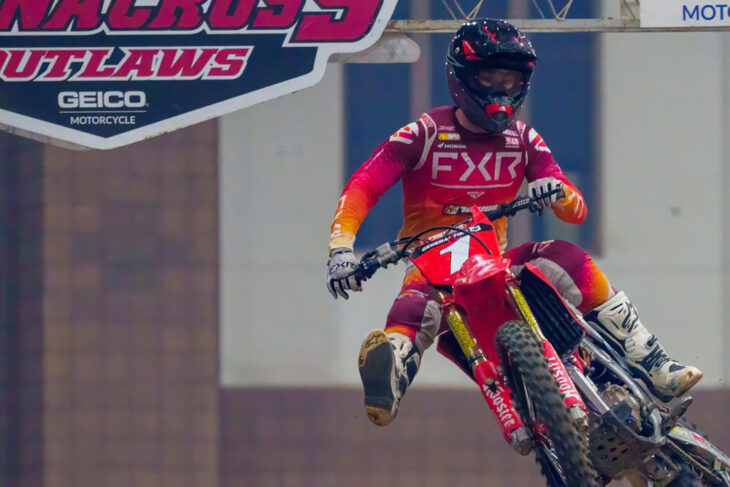 Michael Hicks at 2023 Arenacross Outlaws Topeka.