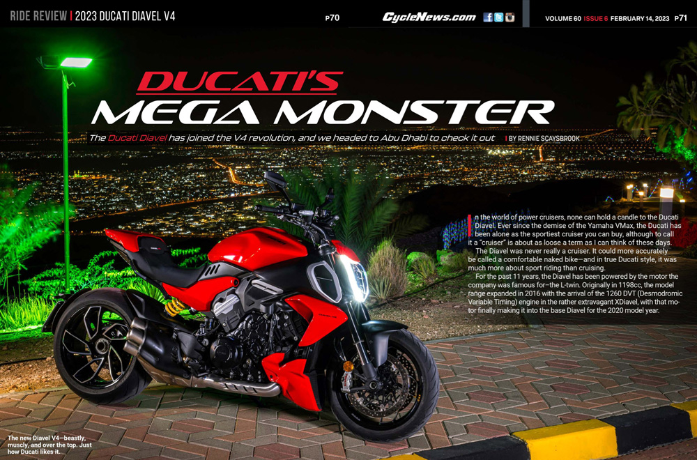 Cycle News Magazine 2023 Ducati Diavel V4 Review