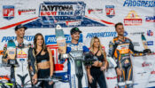 2023 Daytona American Flat Track Round one SuperTwins podium