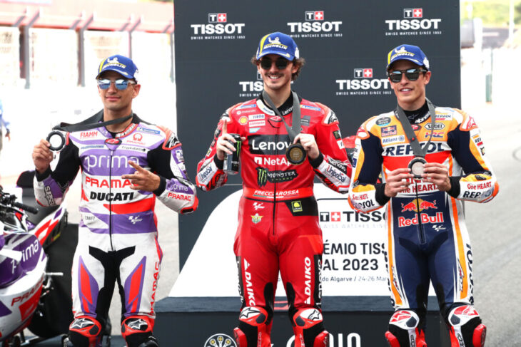 2023 Portuguese MotoGP News and Results Sprint Race podium