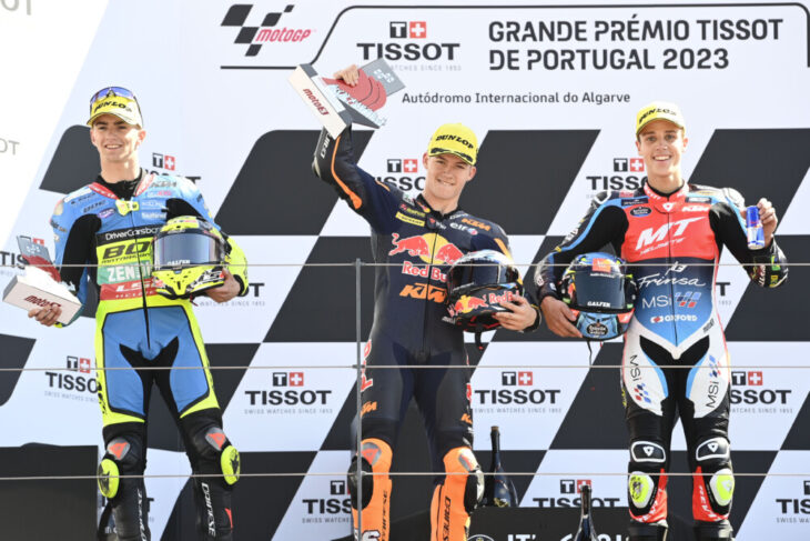 2023 Portuguese MotoGP News and Results Moto3 podium