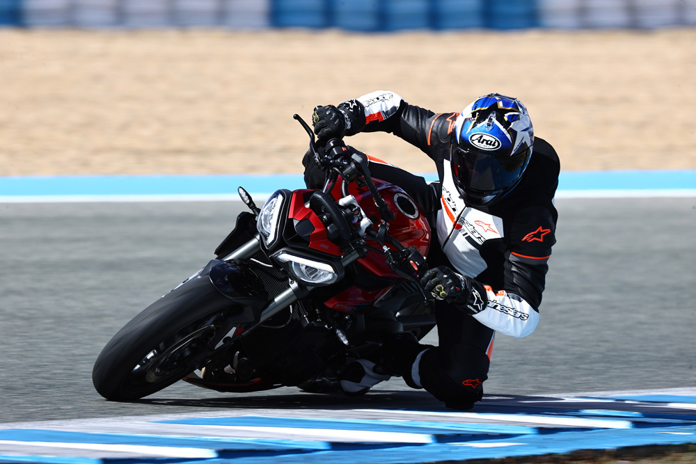 2024 Triumph Street Triple 765 RS at Jerez racetrack 2024 Triumph Street Triple 765 RS at Jerez racetrack