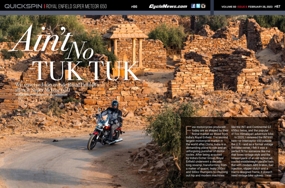 Cycle News Magazine 2023 Royal Enfield Super Meteor 650 Review