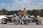 Danny Eslick and Brandon Paasch with TOBC Triumph Street Triple 765