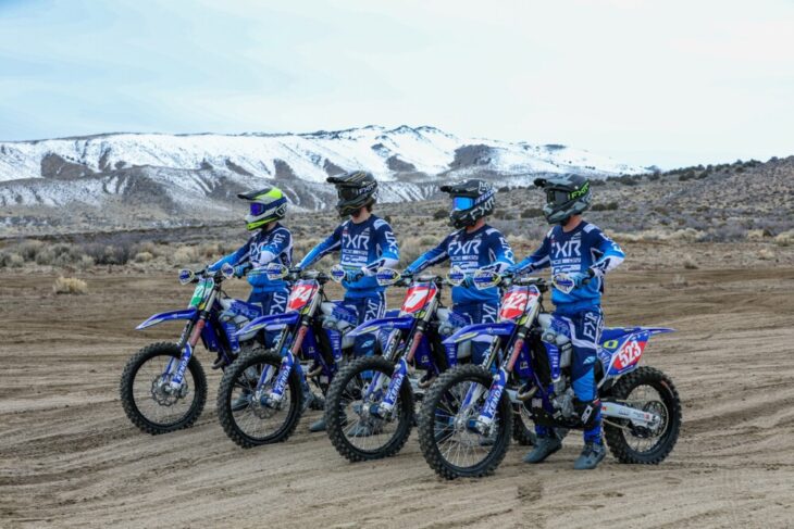 DC Racing Sherco lineup (left to right): Cayden Chidester, Jack Anderson, Mason Ottersberg, Robby Schott), Photo Credit: Gabby Harrelson