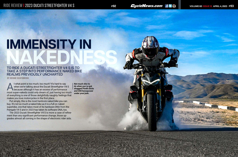 Cycle News Magazine 2023 Ducati Streetfighter V4 S Review