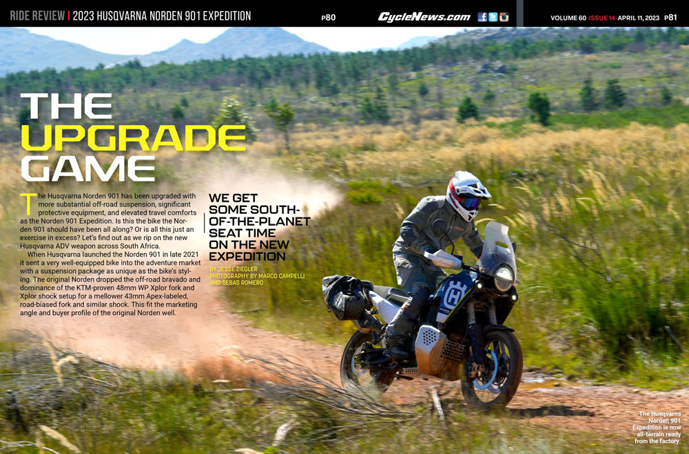Cycle News Magazine 2023 Husqvarna Norden 901 Expedition Review