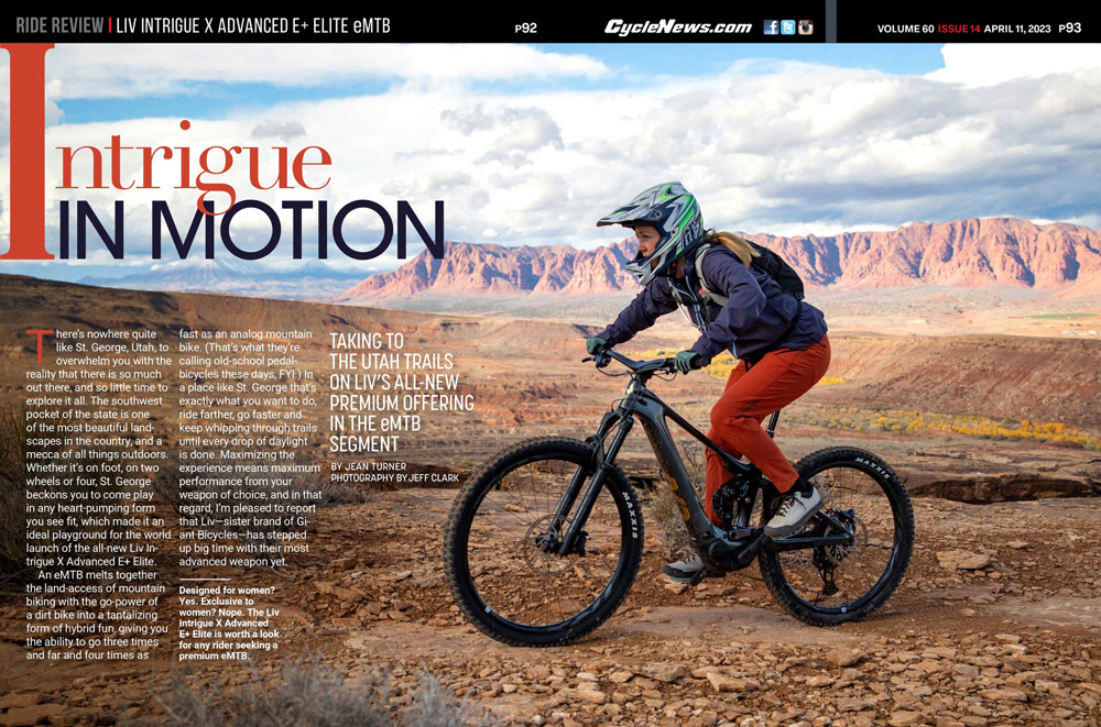 Cycle News Magazine Liv Intrigue X Advanced E+ Elite eMTB Review