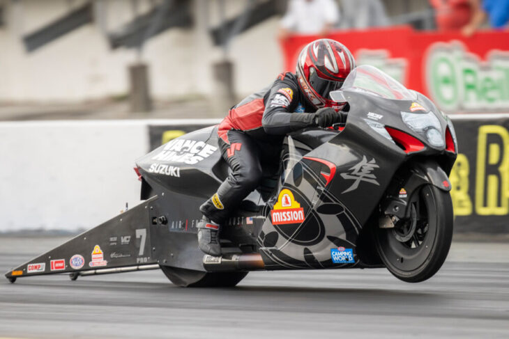 Eddie Krawiec debuting the new Gen3 Hayabusa Pro Stock
