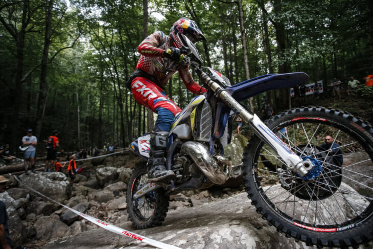 Sherco riders Cody Webb (pictured), Mario Roman and Wade Young have stood on the TKO podium in past years and the brand has increased in popularity with amateur riders. For 2023 Sherco riders in the pro and amateur classes will be eligible for contingency awards for podium finishers. Photo: Future7Media