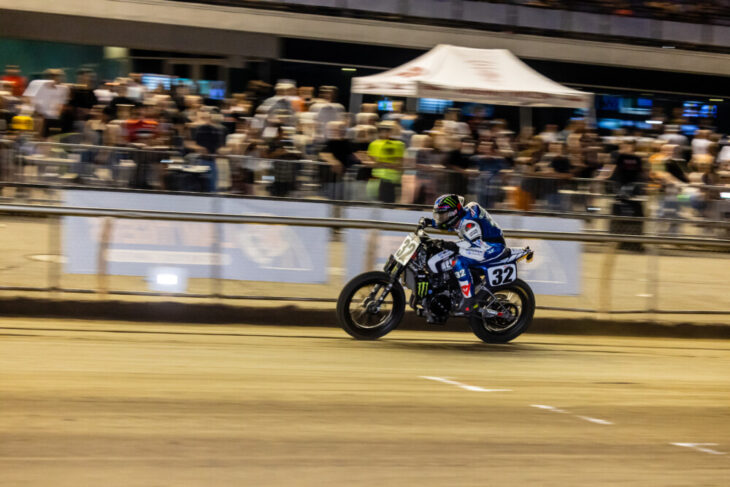 2023 Sacramento Mile American Flat Track Results - Supertwins Dallas Daniels action - Tim Lester photo