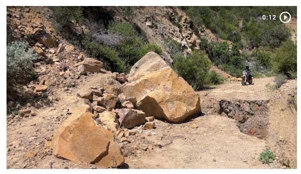 2023 San Andreas 300 pozo rockfall