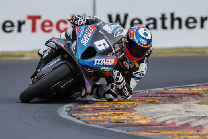 2023 MotoAmerica Road America Results Cameron Baubier Friday qualifying action Brian J Nelson photo BJND6192_P