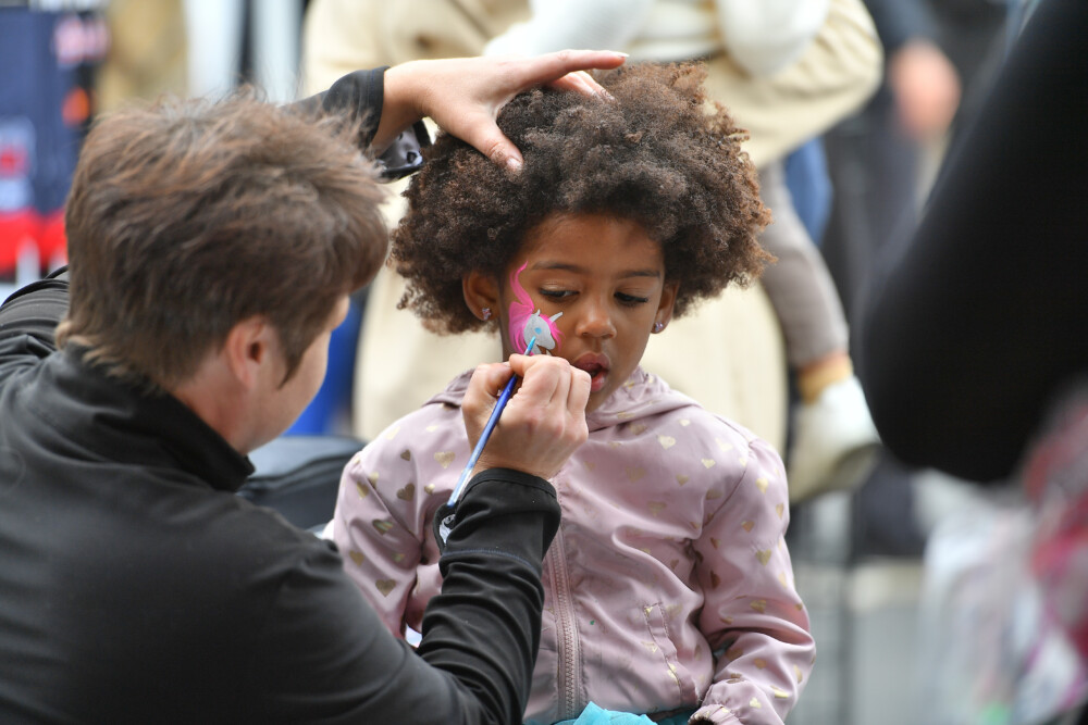 face painting at Kurt Caselli Foundation 2023 MotoDoffo Winery Fundraiser