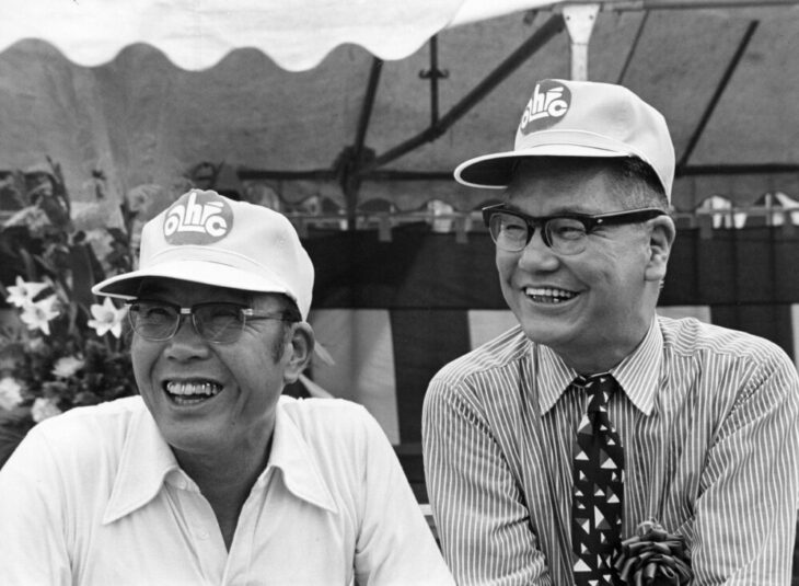 Mr. Honda and Mr. Fujisawa in 1973