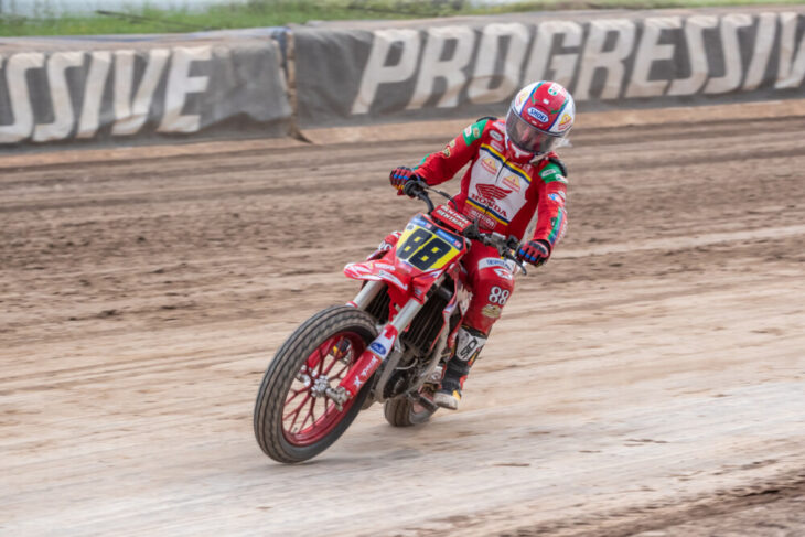 2023 Orange County New York American Flat Track Results Singles class Chase Saathoff Action 1