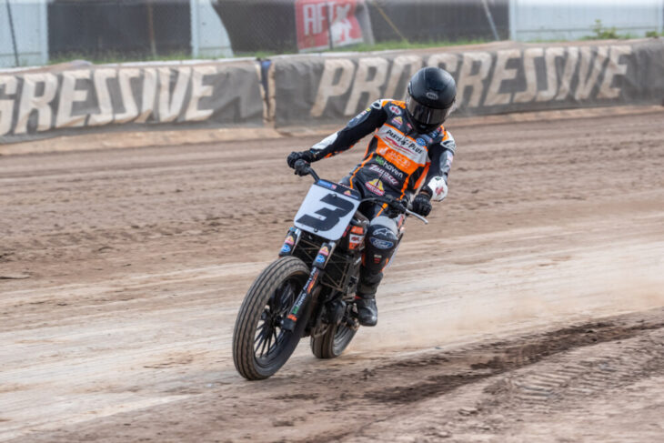 2023 Orange County New York American Flat Track Results SuperTwins Briar Bauman Action 1