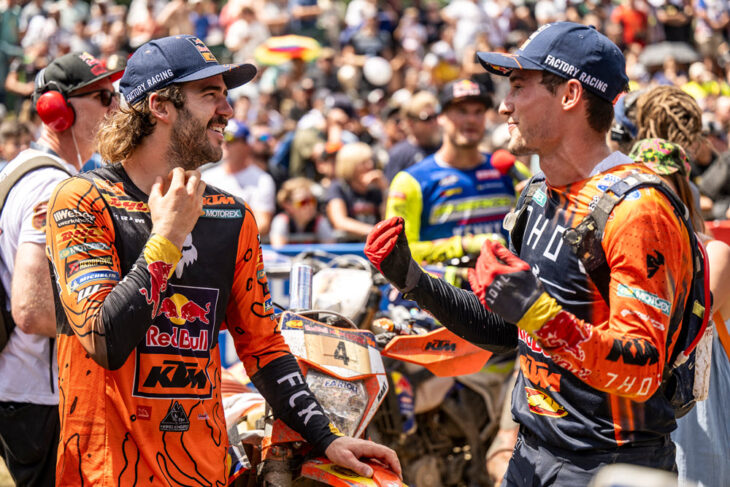 2023 Red Bull Romaniacs Results Offroad Day 4 Manuel Lettenbichler and Trystan Hart Finish 1000x667