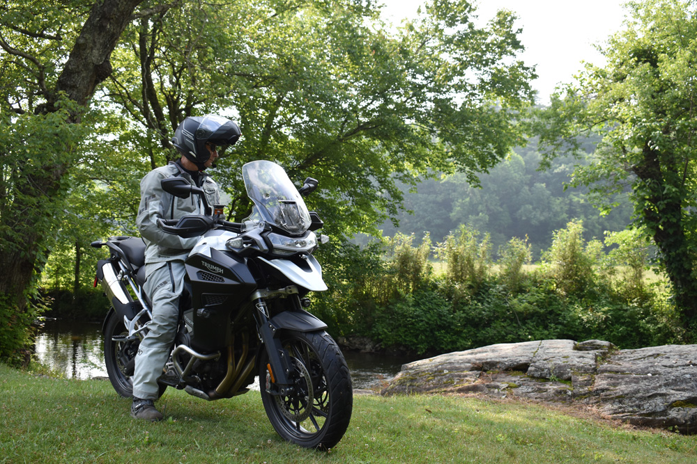 Triumph Tiger 1200 Rally Explorer parked