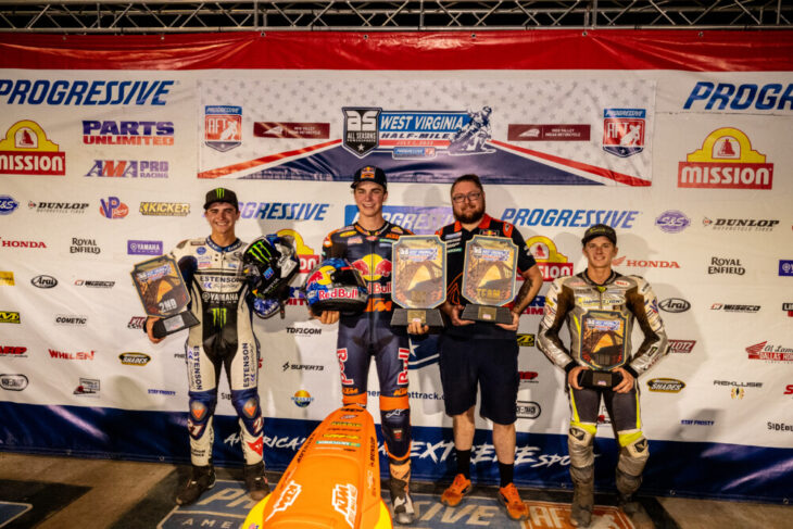 2023 Virginia Half-Mile American Flat Track Results SinglesPodium_5TL4406