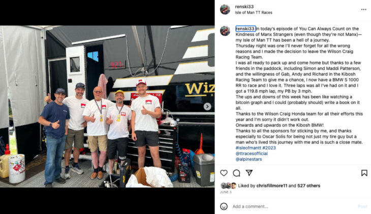 2023 Isle of Man TT Team Kibosh Racing