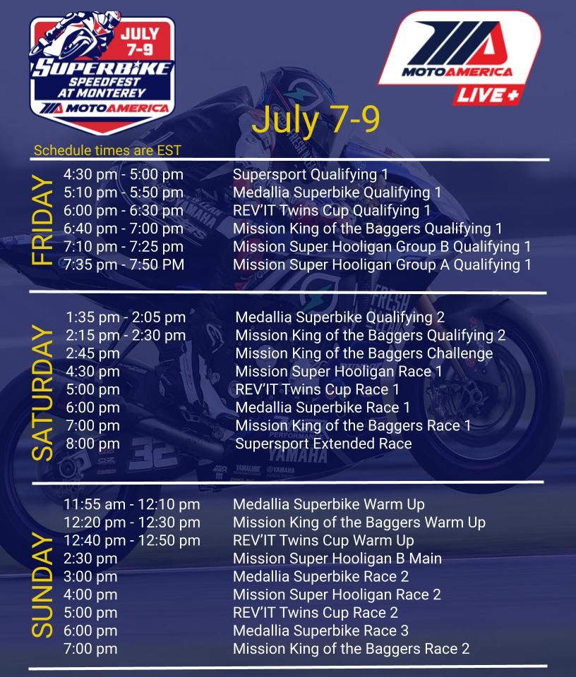 2023 MotoAmerica Superbikes Speedfest at Monterey Preview Cycle News