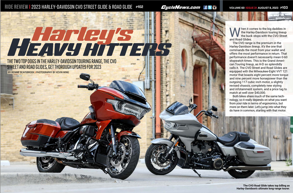 2023 Harley-Davidson CVO Street Glide & Road Glide Cycle News Review