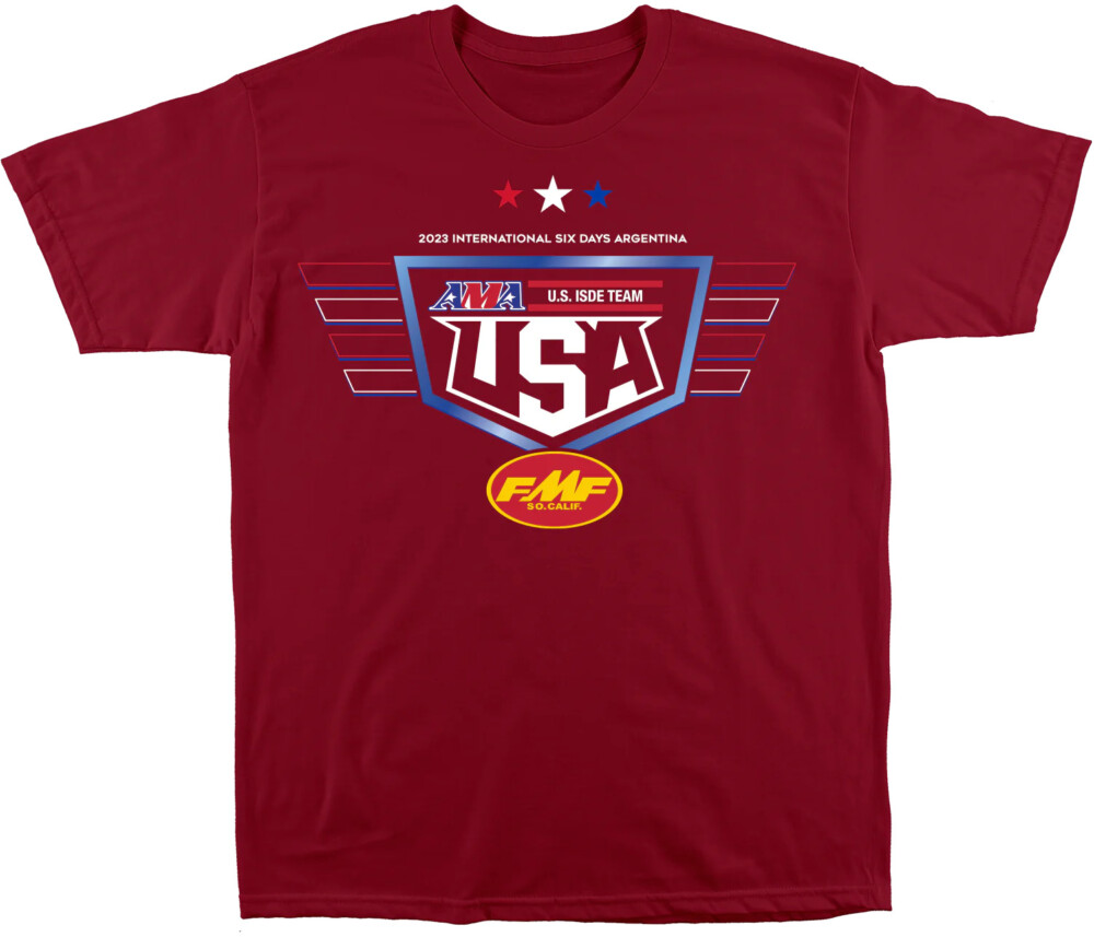 FMF Apparel ISDE cardinal red tee