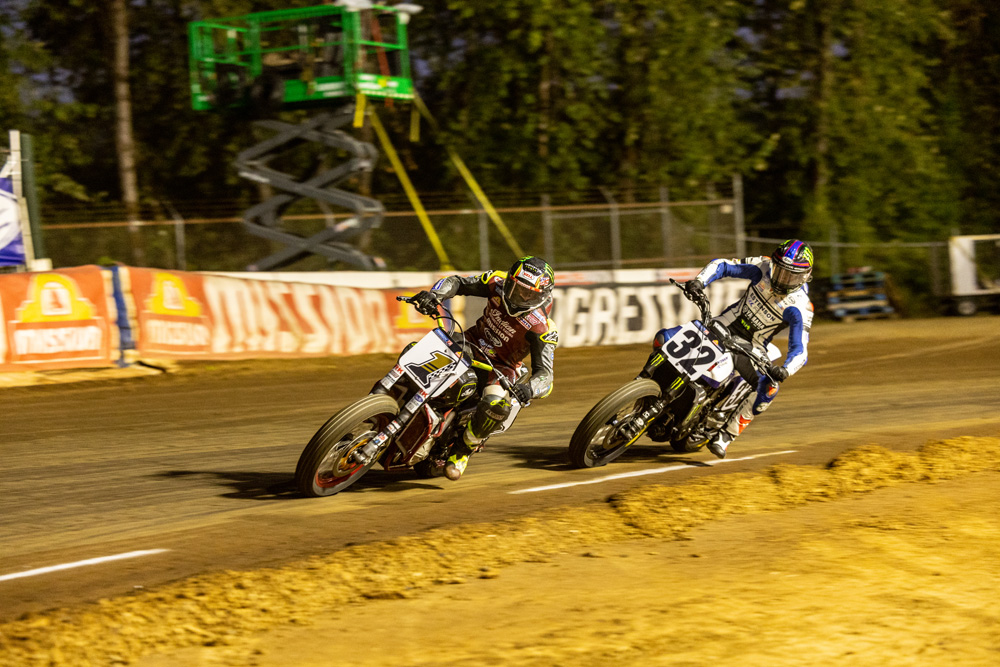Jared Mees leads Dallas Daniels at 2023 AFT Castle Rock TT
