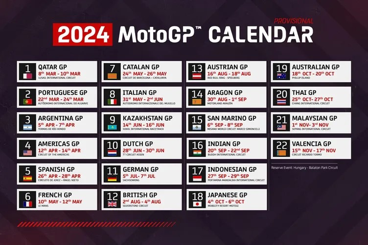 2024 MotoGP Schedule