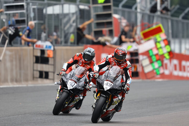 BeerMonster Ducati team of Glenn Irwin and Tommy Bridewell
