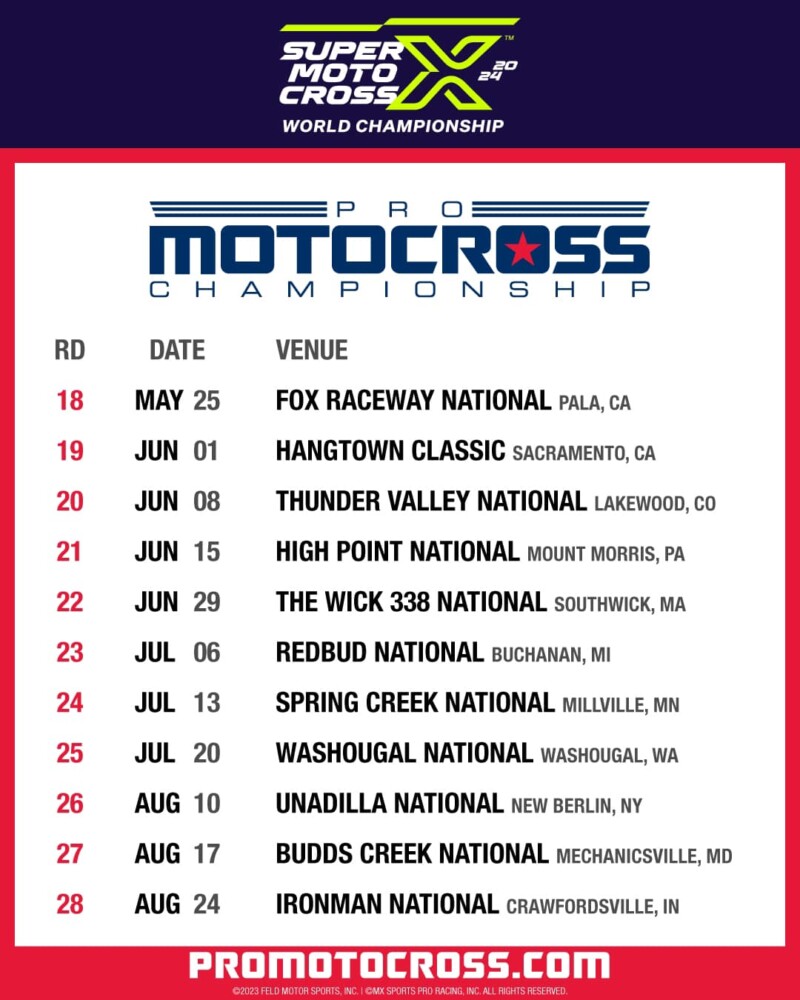 2024 AMA SuperMotocross Schedule