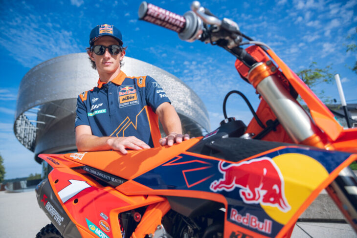 2023 Chase Sexton factory visit. Photo Courtesy of KTM Images