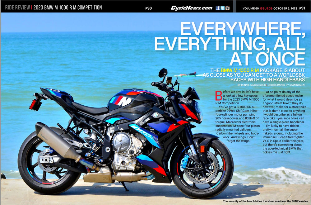 Cycle News Magazine 2023 BMW M 1000 R M Competition Review